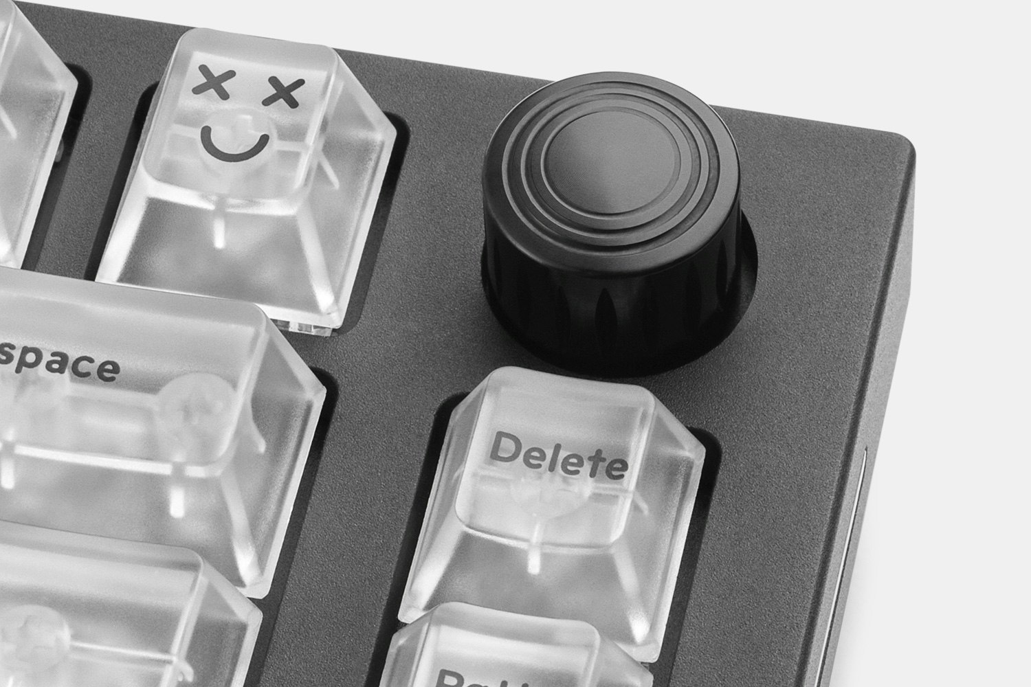 Drop Ripple Rotary Encoder Knob Anodized Black Mechanical Keyboards